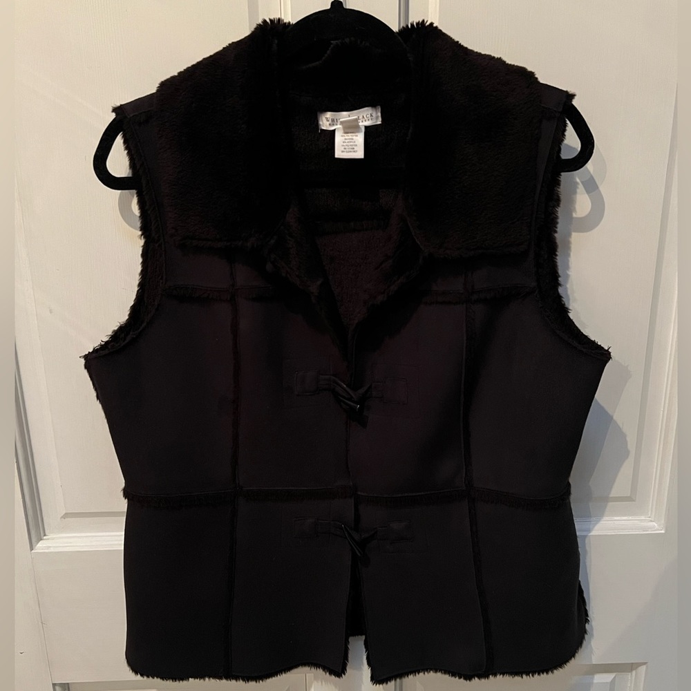 White House Black Market Faux Sherpa Vest